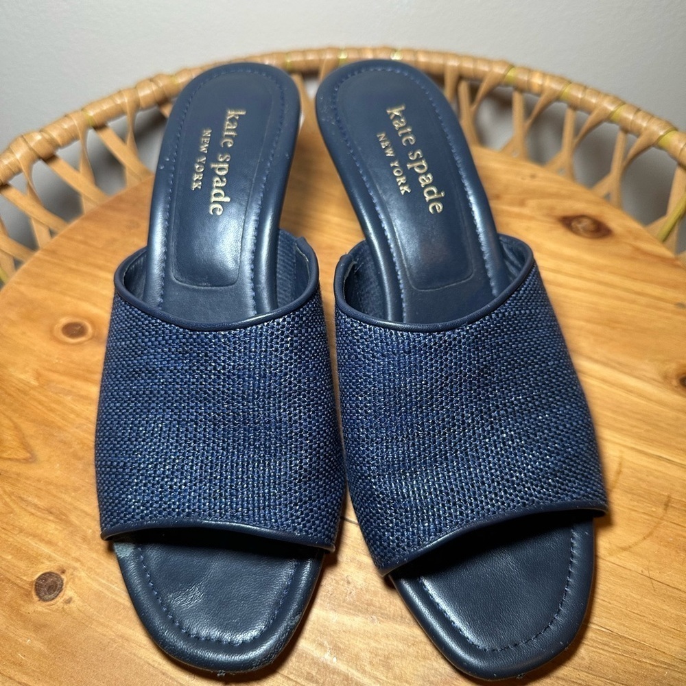 Kate Spade New York Malibu Summer Vacation Resort Sandal Blazer Blue Size 7.5/38